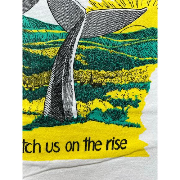 Vintage Obscure Randolph Heart of Vermont Whales Tails T Shirt Hanes Art Indie - Picture 8 of 13